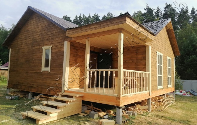 1 Брусовой дом ОД-12, 9х9м, 81М², Калужская область, Жуковский район, деревня Корсаково (8)